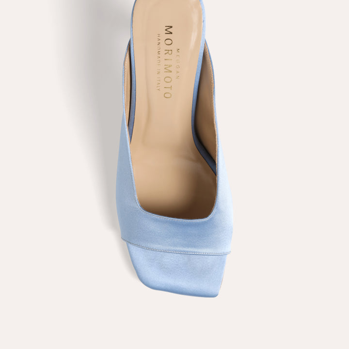 CHERIE DUSTY BLUE MULE SANDAL 80